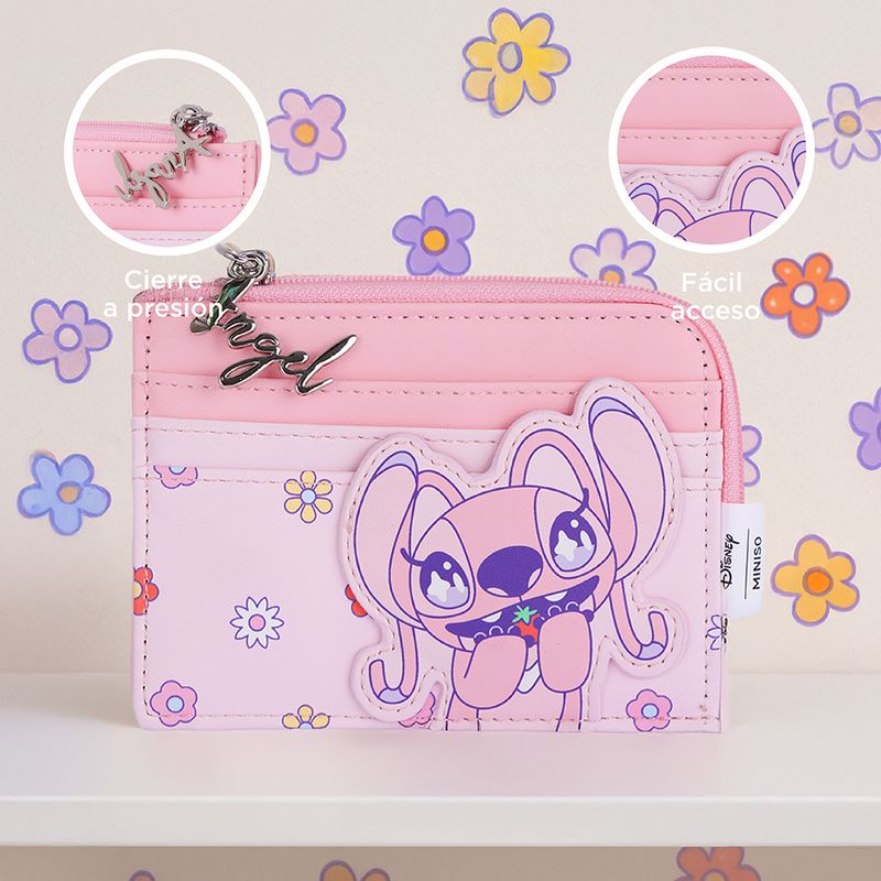 Monedero-Disney-ngel-Sint-tico-Rosa-11x9x1-cm-5-31457