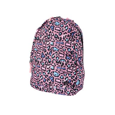 Mochila Casual Estampado Tipo Animal Print Textil Rosa 28x39 cm