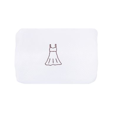 Bolsa De Lavandería Para Vestido Textil Blanca 30x18 cm