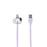 Cable-De-Carga-Y-Datos-USB-A-Lightning-Snoopy-Vintage-Lila-1-31453