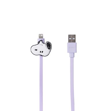 Cable De Carga Y Datos USB A Lightning Snoopy Vintage Lila