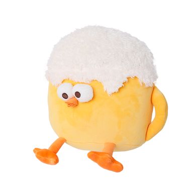 Peluche DunDun En Forma De Tarrito De Cerveza Felpa Amarillo 28.5x24.5 cm