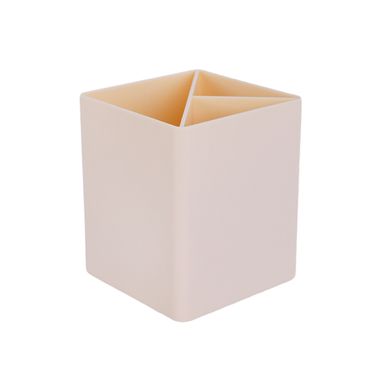 Organizador De Escritorio Portalápices Sintético Beige 12.5x11.3 cm