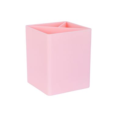 Organizador De Escritorio Portalápices Sintético Rosa 12.5x11.3 cm