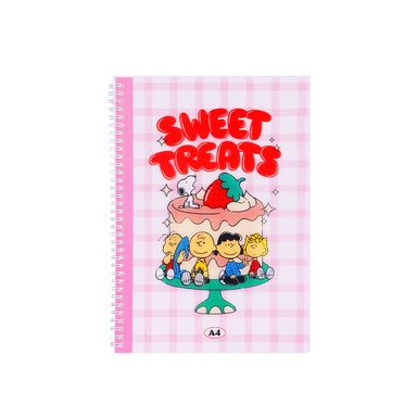 Libreta De Espiral Snoopy Pasta Suave 21x29.6 cm 60 Hojas Rayas