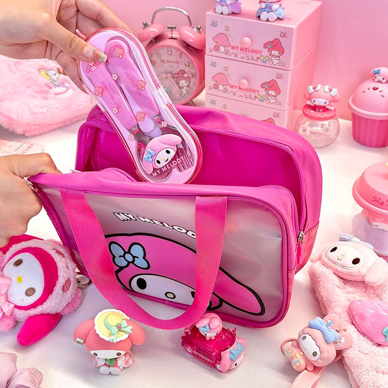 Neceser-De-Viaje-Sanrio-My-Melody-Impermeable-Sint-tico-Rosa-25x10x18-cm-2-17139