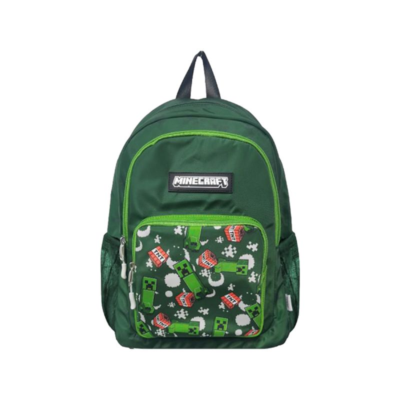 Mochila-Casual-Minecraft-Creeper-100-Poli-ster-Verde-27x12x39-cm-1-29782