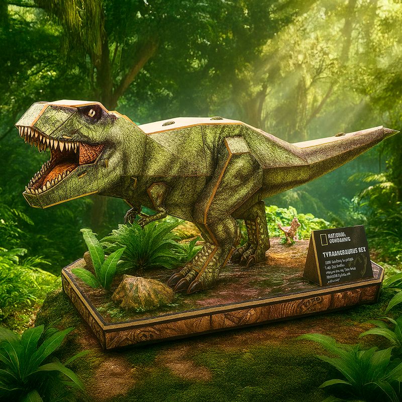 Rompecabezas-Tyrannosaurus-3D-44-Piezas-2-31612