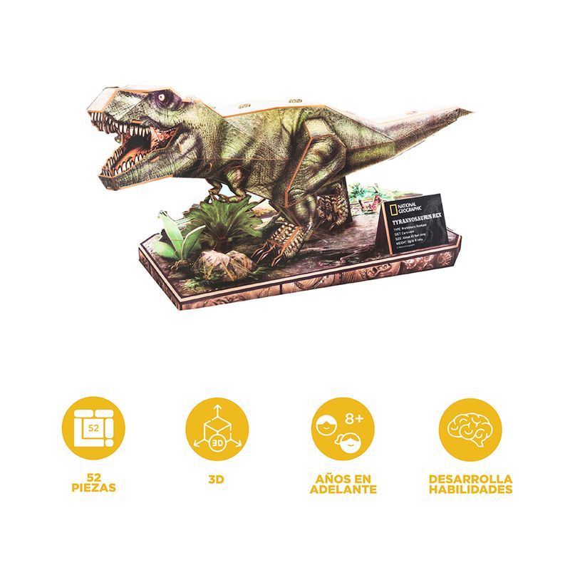 Rompecabezas-Tyrannosaurus-3D-44-Piezas-3-31612