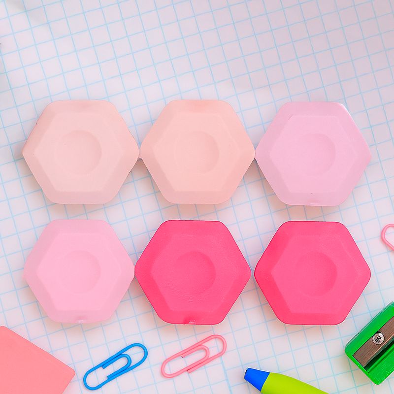 Set-Gomas-De-Borrar-Hexagonales-Rosas-6-Piezas-2-31654