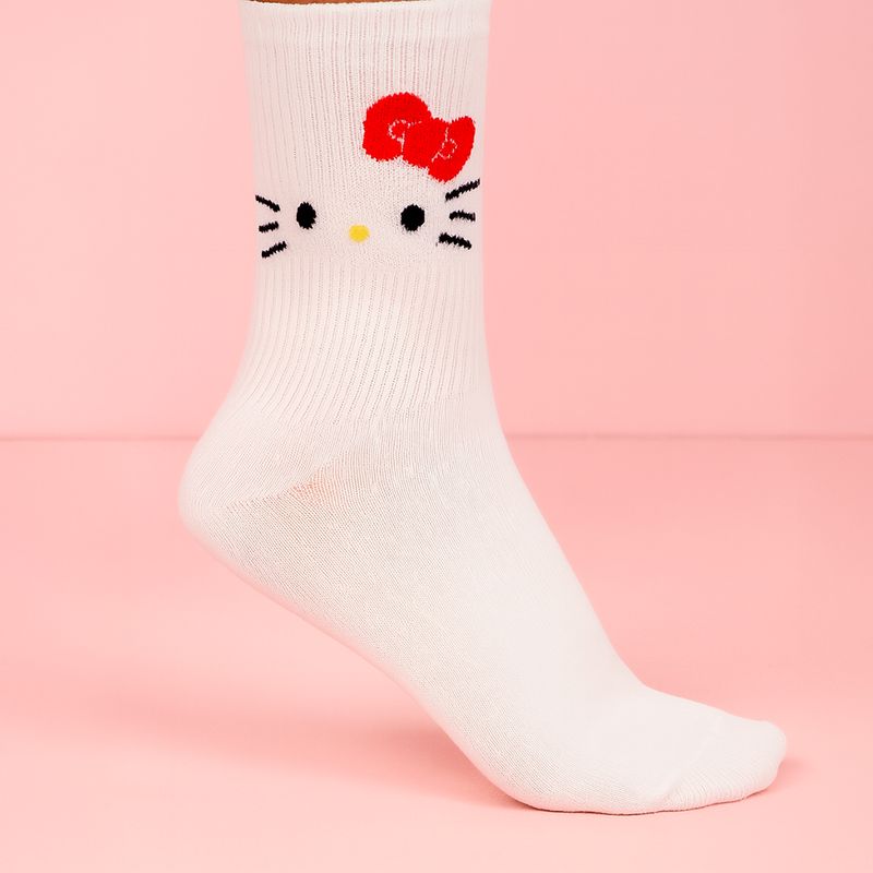 Calcetines-Para-Mujer-Sanrio-Hello-Kitty-Textiles-Blancos-Talla-24-26-2-31724
