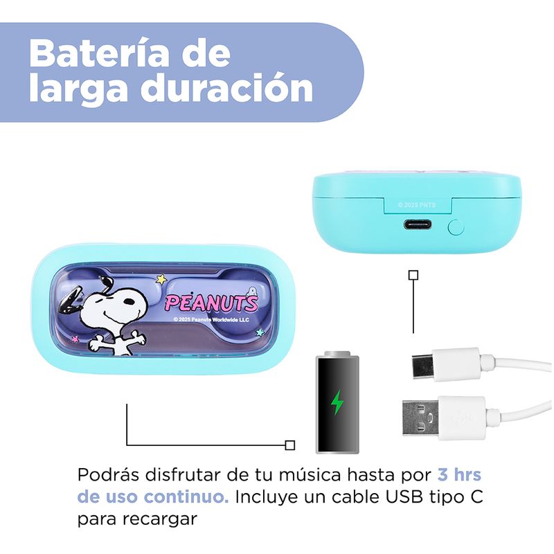 Aud-fonos-Inal-mbricos-Con-Estuche-De-Carga-Snoopy-Vintage-TWS-6-31731