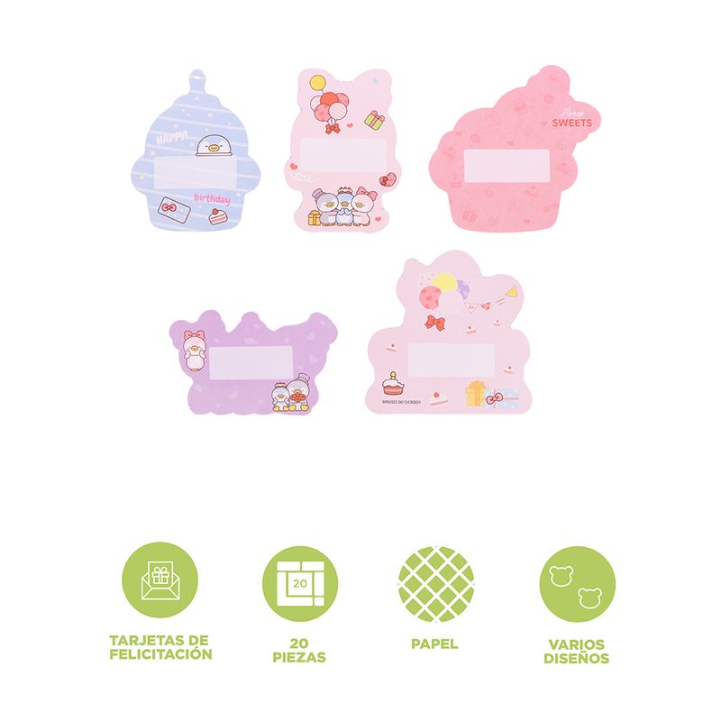 Set-Tarjetas-De-Felicitaci-n-Mini-Family-Multicolor-12-cm-Recubrimiento-Rasgable-20-Piezas-3-31740