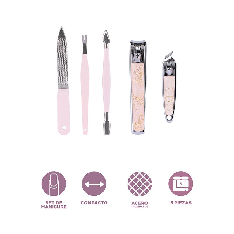 Kit-Manicure-Con-Estuche-Shiny-Acero-Inoxidable-Rosa-5-Piezas-3-31826