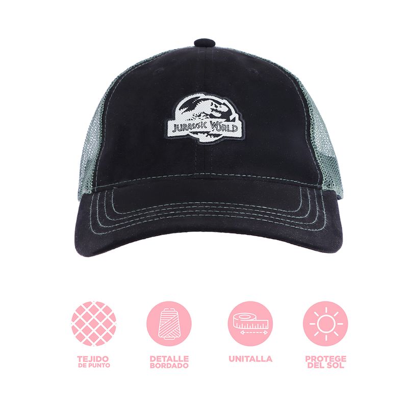 Gorra-Con-Parche-Jurassic-World-Textil-Negra-Unitalla-58-cm-3-31871