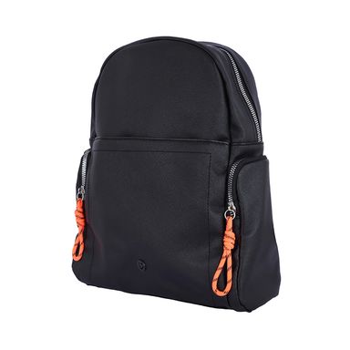 Mochila Casual Sintética Negra 30x27x11 cm