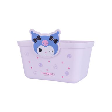 Cesta De Almacenamiento Sanrio Kuromi Sintética Lila 19x13.5 cm