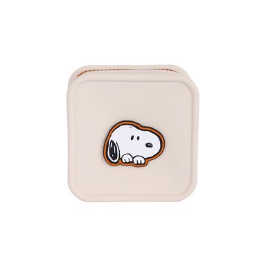 Monedero Snoopy Silicona Beige 11.5x11x5.4 cm