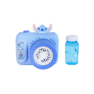Maquina De Burbujas Disney Stitch Diseño De Cámara Sintética Azul 50 ml