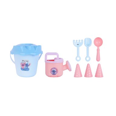 Juguete Para Playa Disney Stitch & Ángel Fabrica De Helados Multicolor 8 Piezas