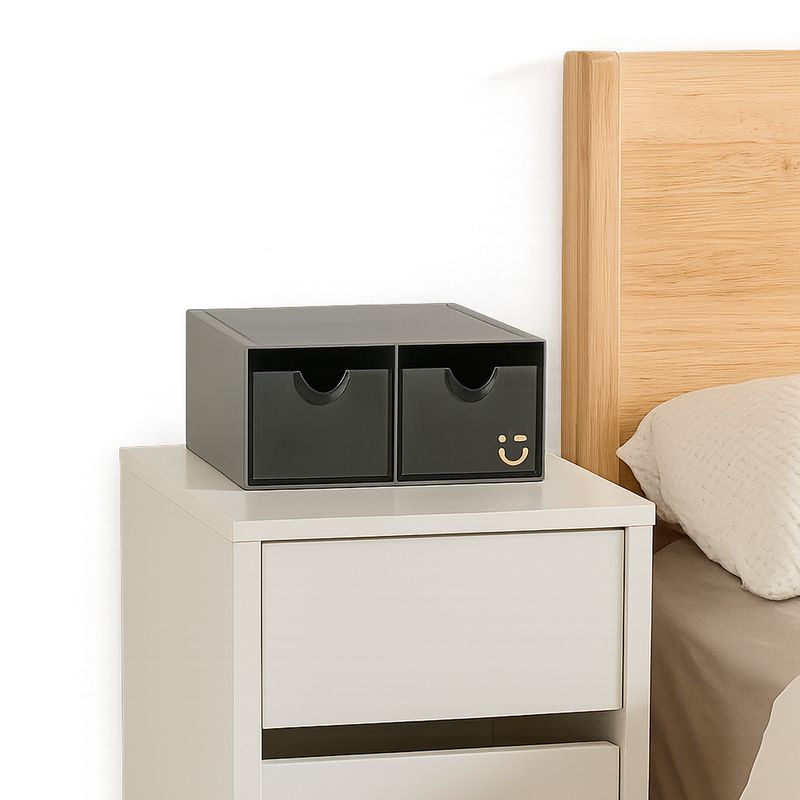 Organizador-De-Escritorio-Con-Doble-Caj-n-Silver-Gray-Sint-tico-Negro-18-3x17-6x9-2-cm-2-29214
