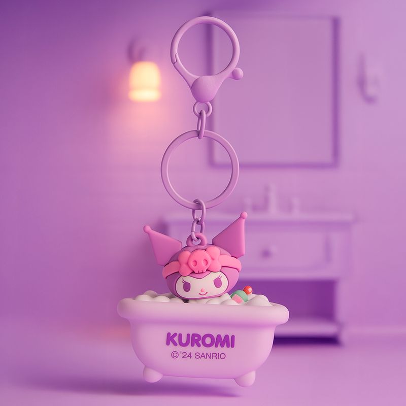 Llavero-Con-Luz-Sanrio-Kuromi-Dise-o-De-Tina-De-Ba-o-Sint-tico-Lila-7-2-cm-2-31910