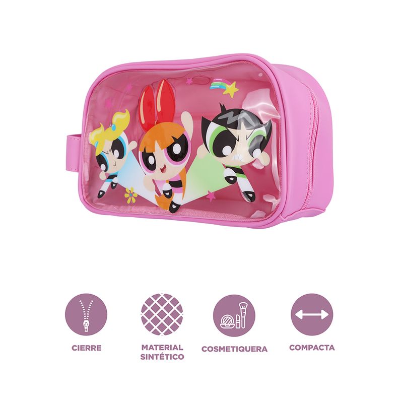 Cosmetiquera-Las-Chicas-Superpoderosas-Sint-tica-Rosa-25x16-cm-3-31934