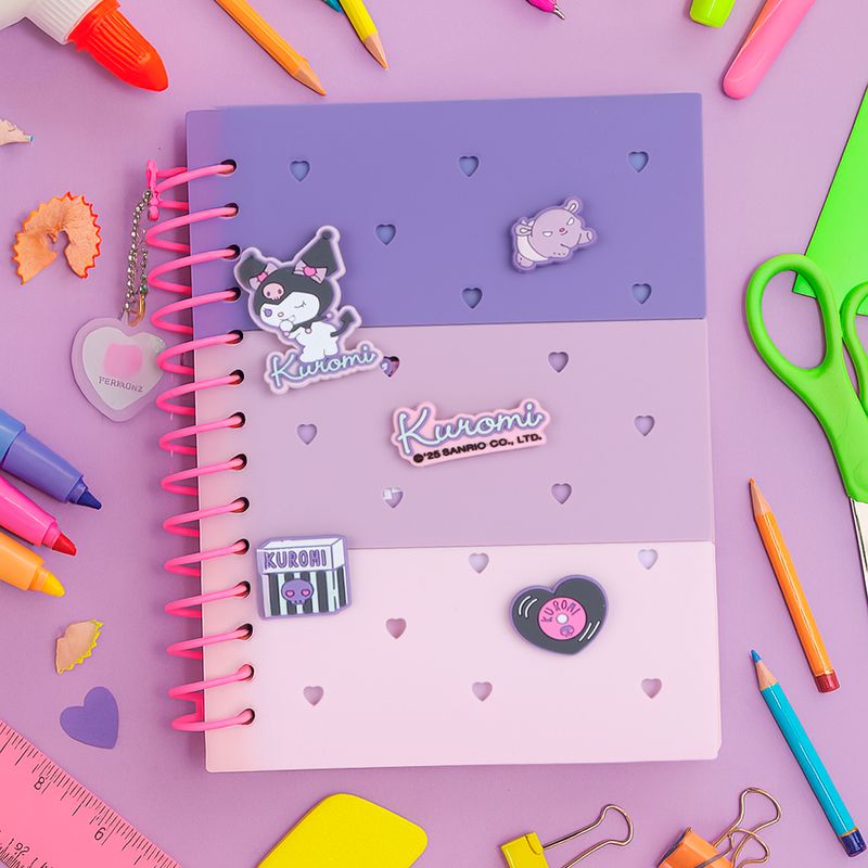 Libreta-De-Espiral-Sanrio-Kuromi-Pasta-Dura-Lila-14-5x20-5-cm-80-Hojas-Rayas-2-31974