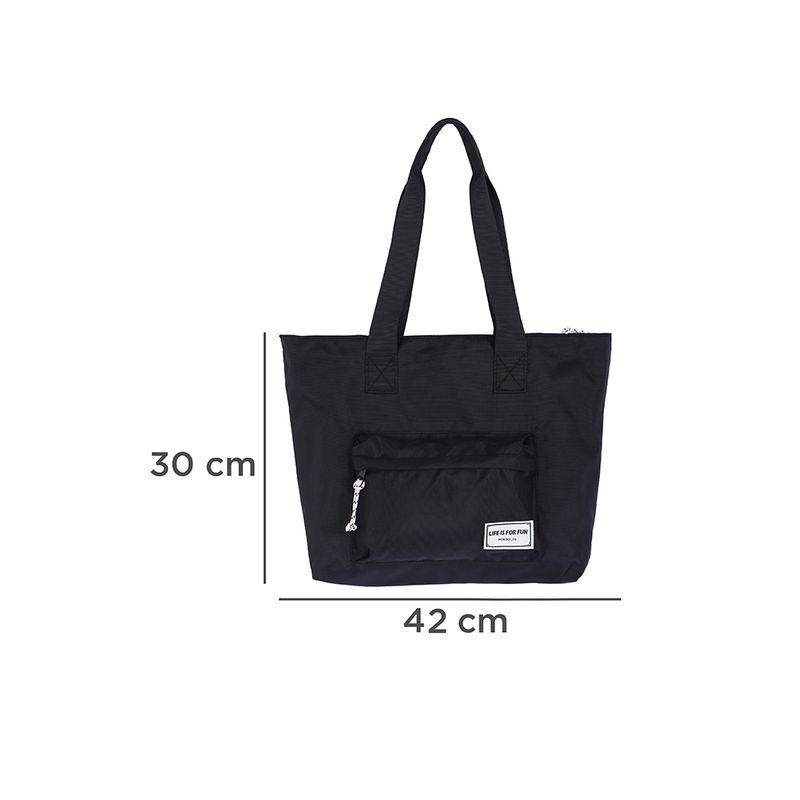 Bolso-De-Hombro-Life-Is-For-Fun-Textil-Negro-30x42-cm-6-32003