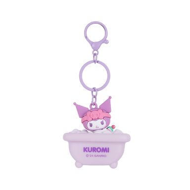 Llavero Con Luz Sanrio Kuromi Diseño De Tina De Baño Sintético Lila 7.2 cm