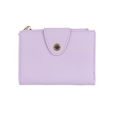 Cartera Para Mujer Con Monedero Sintética Lila 13x10x2 cm