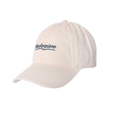 Gorra Casual Con Tipografía Bordada Textil Beige Unitalla