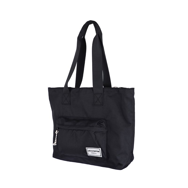 Bolso-De-Hombro-Life-Is-For-Fun-Textil-Negro-30x42-cm-1-32003
