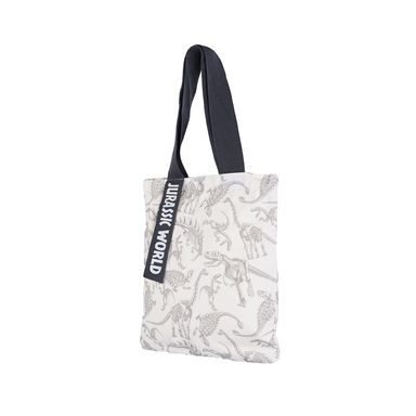 Bolsa De Compras Jurassic World Textil Blanco 34x39 cm