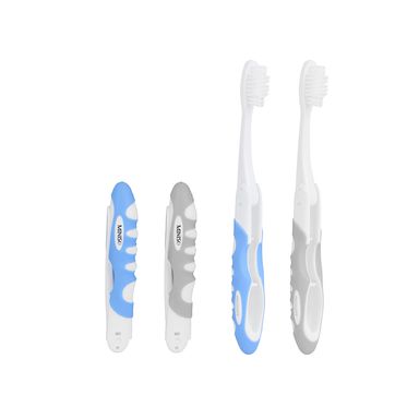 Set Cepillo De Dientes Plegables Sintéticos 11.5 cm 2 Piezas