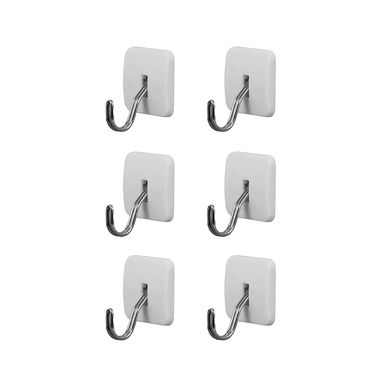 Paquete De Ganchos Adhesivos Miniso Sintéticos Blancos 6 Piezas