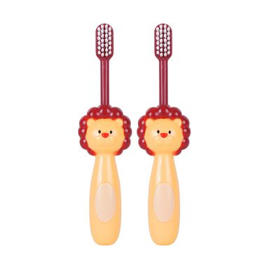 Set De Cepillo Dental Para Niños Miniso León Amarillo 2 Piezas