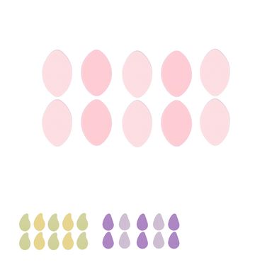 Set Esponjas De Maquillaje Ovaladas 10 piezas