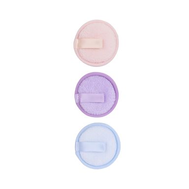 Set Almohadillas Desmaquillantes 100% Poliéster Multicolor 3 piezas