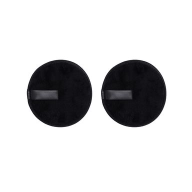 Set Almohadillas Desmaquillantes Reutilizables Textiles Negras 2 Piezas