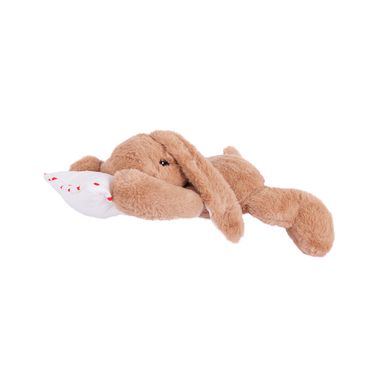 Peluche Conejito Acostado Felpa Café 40 cm