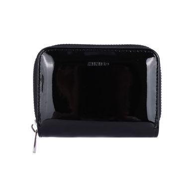 Monedero Acabado Tipo Charol Sintético Negro 11x2x8 cm