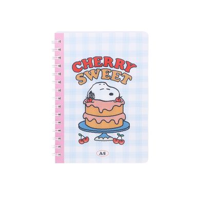 Libreta Con Espiral Snoopy 20.4x14.4 cm Rayas 80 Hojas