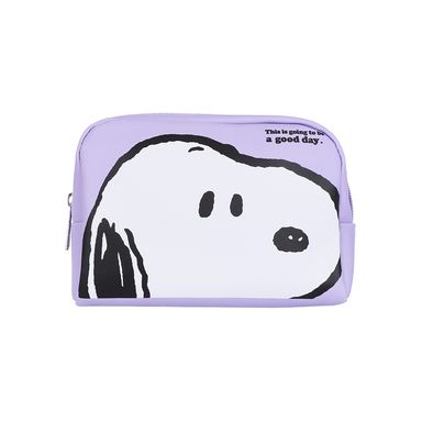 Cosmetiquera Snoopy Sintética Morada 18x6x13 cm