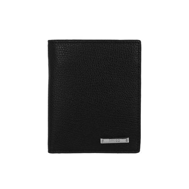 Cartera Para Hombre Bifold Sintética Negra 11x9x1 cm