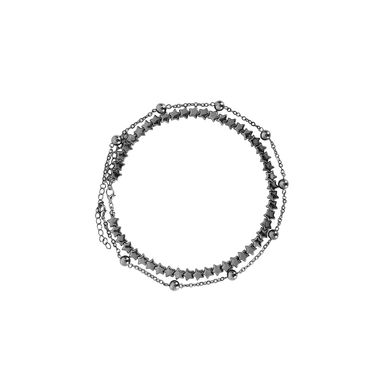 Set Collares Dark Sintéticos Plateados 2 Piezas