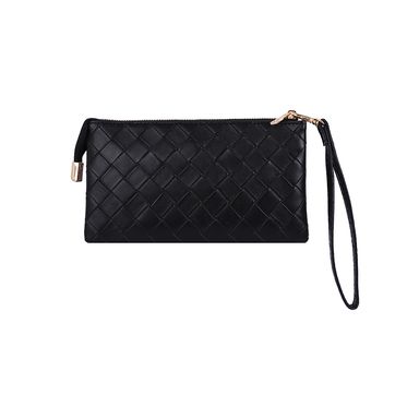 Bolso De Mano Tipo Clutch Sintético Negro 19x10x3 cm