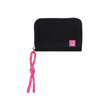 Monedero Casual Textil Negro 11x8x3 cm