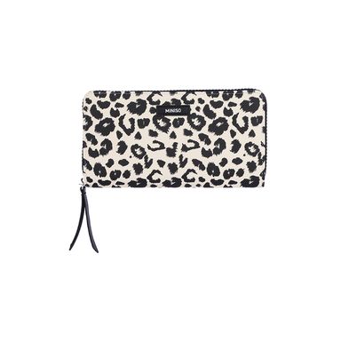 Cartera Larga Para Mujer Tipo Animal Print Sintética 19x10x2 cm