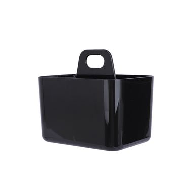 Organizador De Escritorio Con Asa Black & White Sintético Negro 15x9.5x10.5 cm